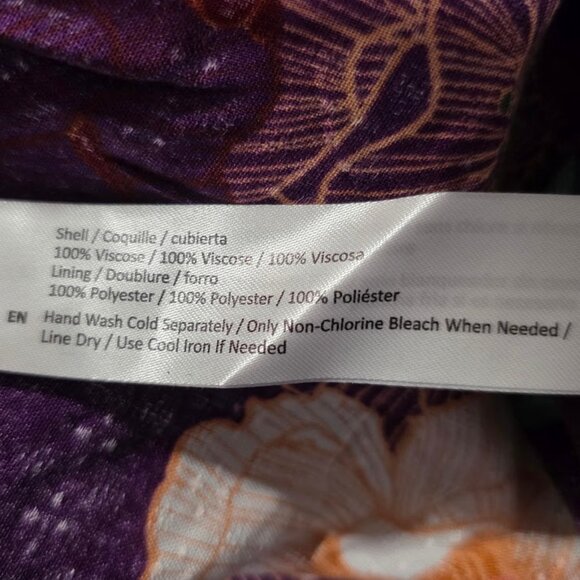 NWT Band Of The Free Aimee Purple Floral Puff Sleeve Mini Dress M & L - Picture 12 of 13